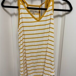 Universal Thread Mustard and White Striped Tank